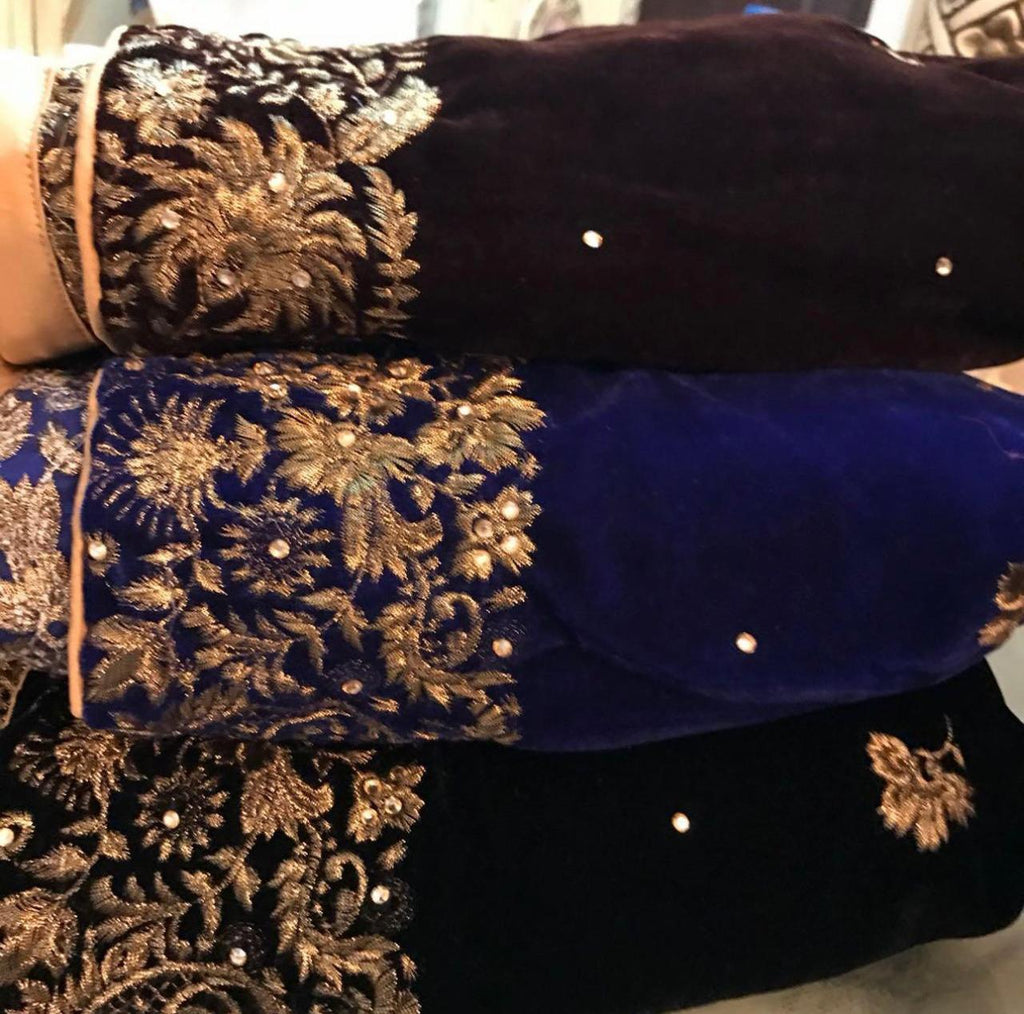 Velvet shawl